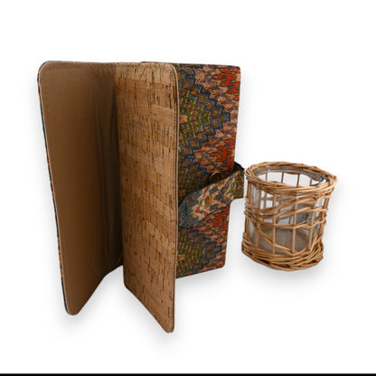 Portefeuille liège graphisme multicolore