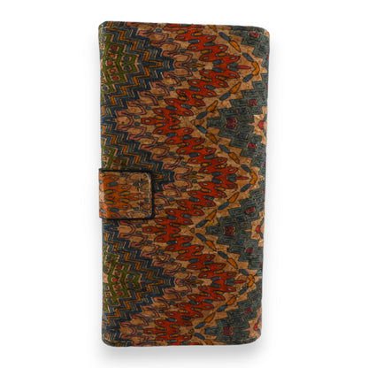 Portefeuille liège graphisme multicolore