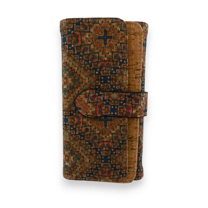 Portefeuille liège graphisme multicolore