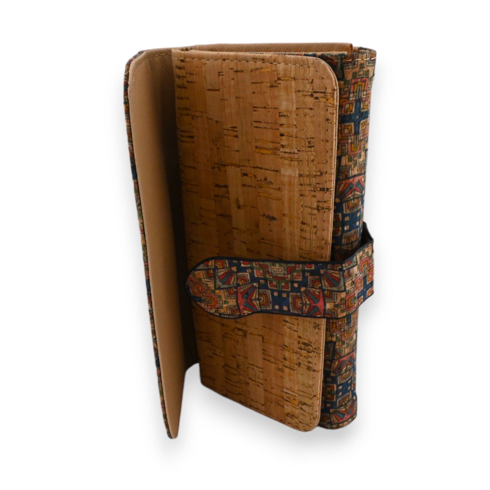 Portefeuille liège graphisme multicolore