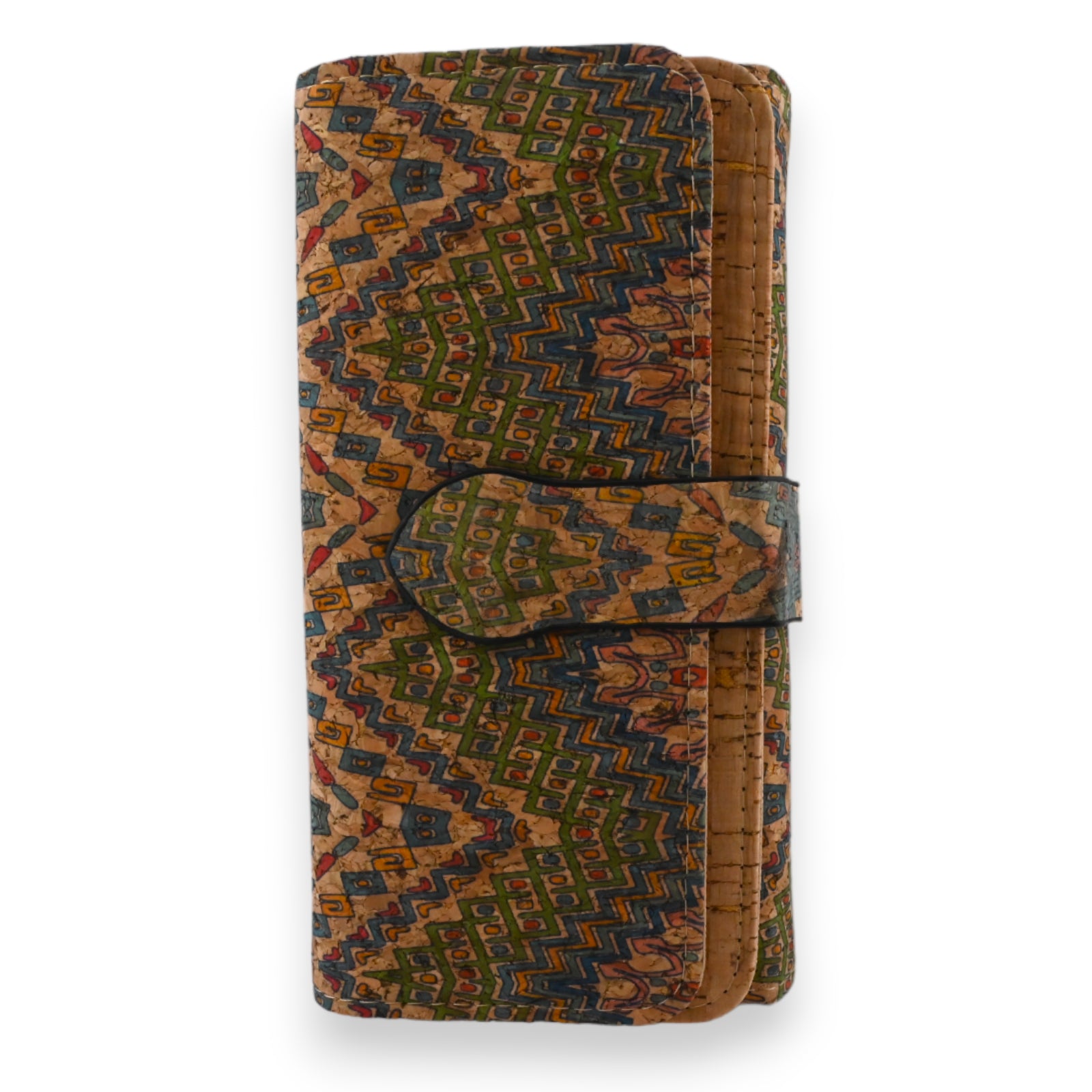 Portefeuille liège graphisme multicolore