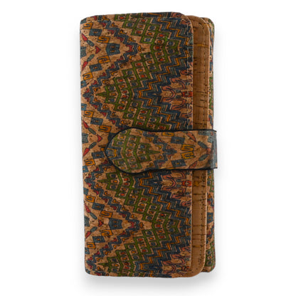 Portefeuille liège graphisme multicolore