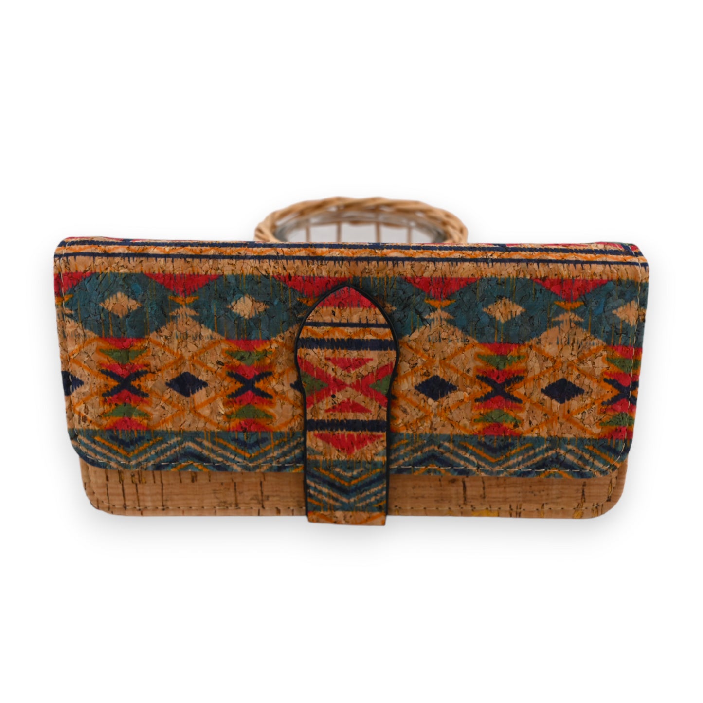 Portefeuille liège motif indien