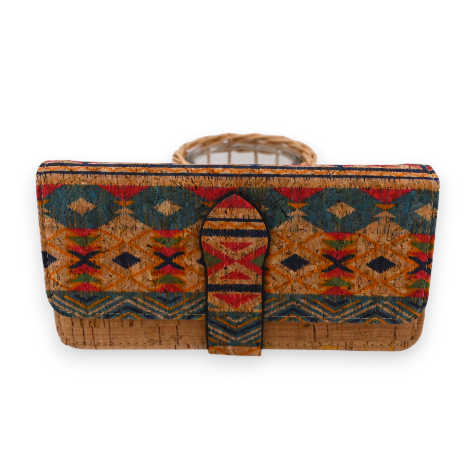 Portefeuille liège motif indien