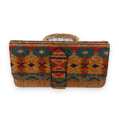 Portefeuille liège motif indien