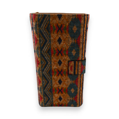 Portefeuille liège motif indien