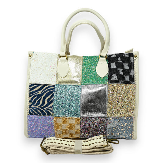 Sac à Main Patchwork Glitter Multicolore