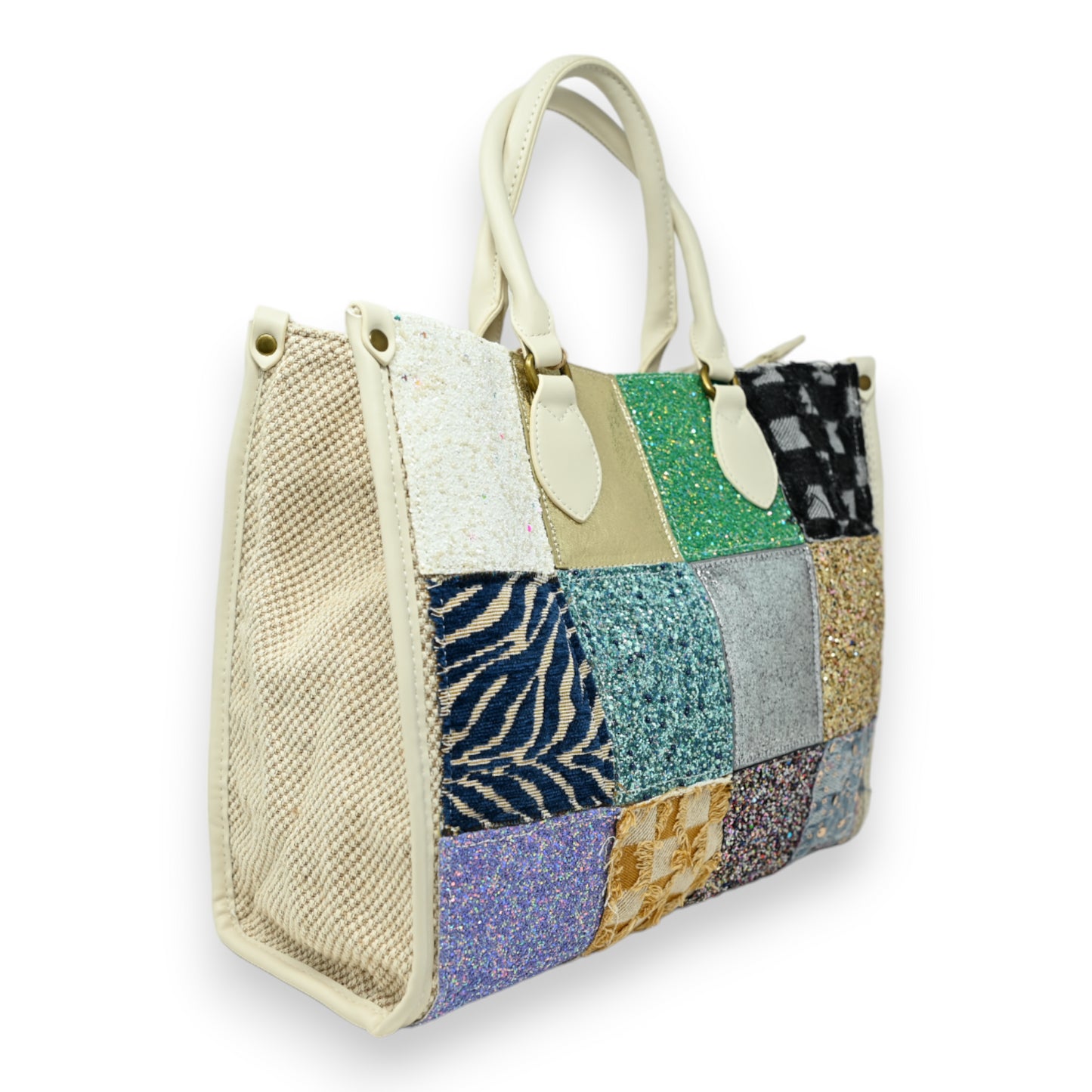 Sac à Main Patchwork Glitter Multicolore