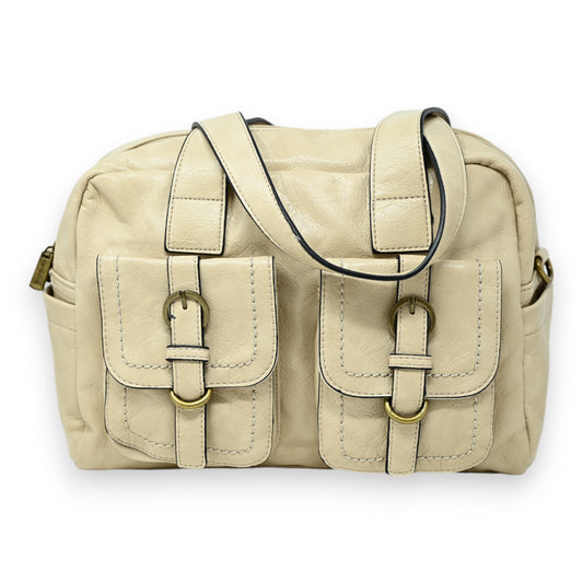 Sac à Main Double Poches Beige Style Vintage
