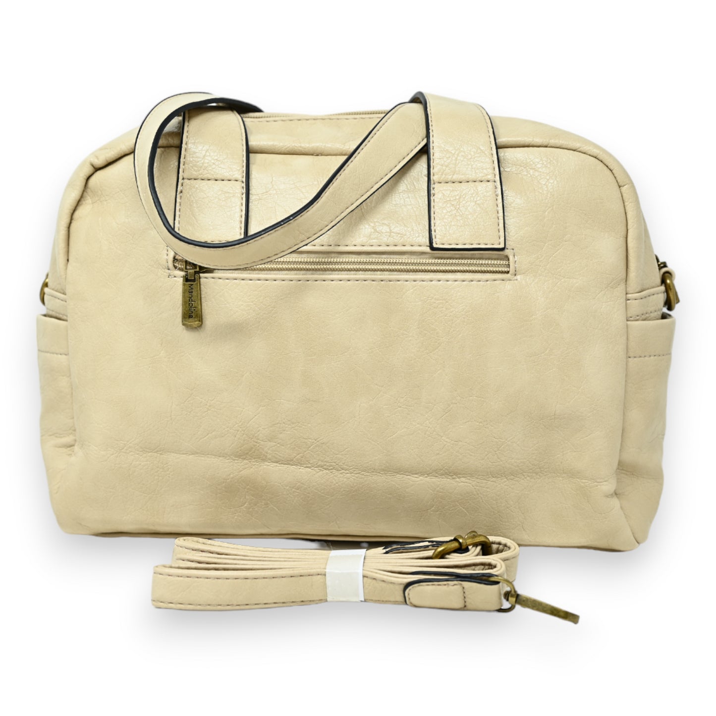 Sac à Main Double Poches Beige Style Vintage