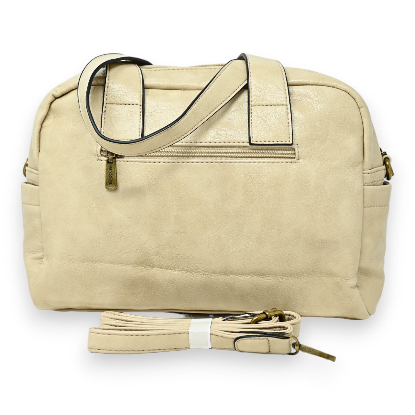 Sac à Main Double Poches Beige Style Vintage