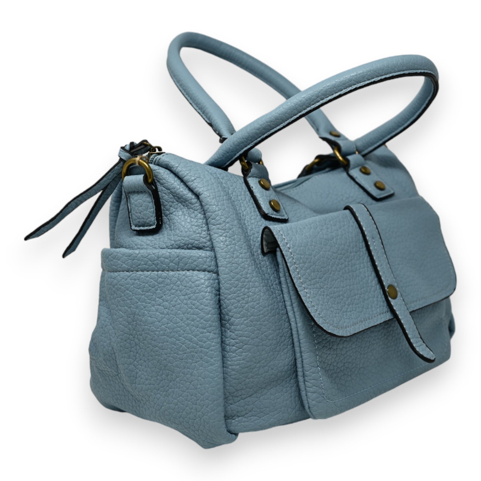 Sac à main synthétique bleu jeans