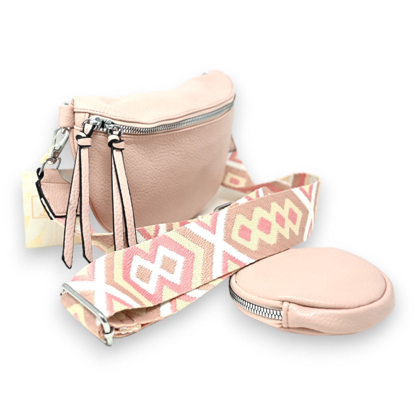 Sac banane bandoulière rose tendre