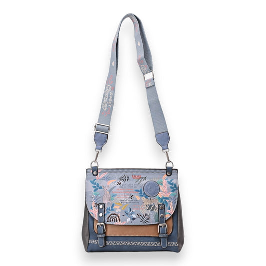 Sac bandoulière carré cartable Sweet & Candy bleu