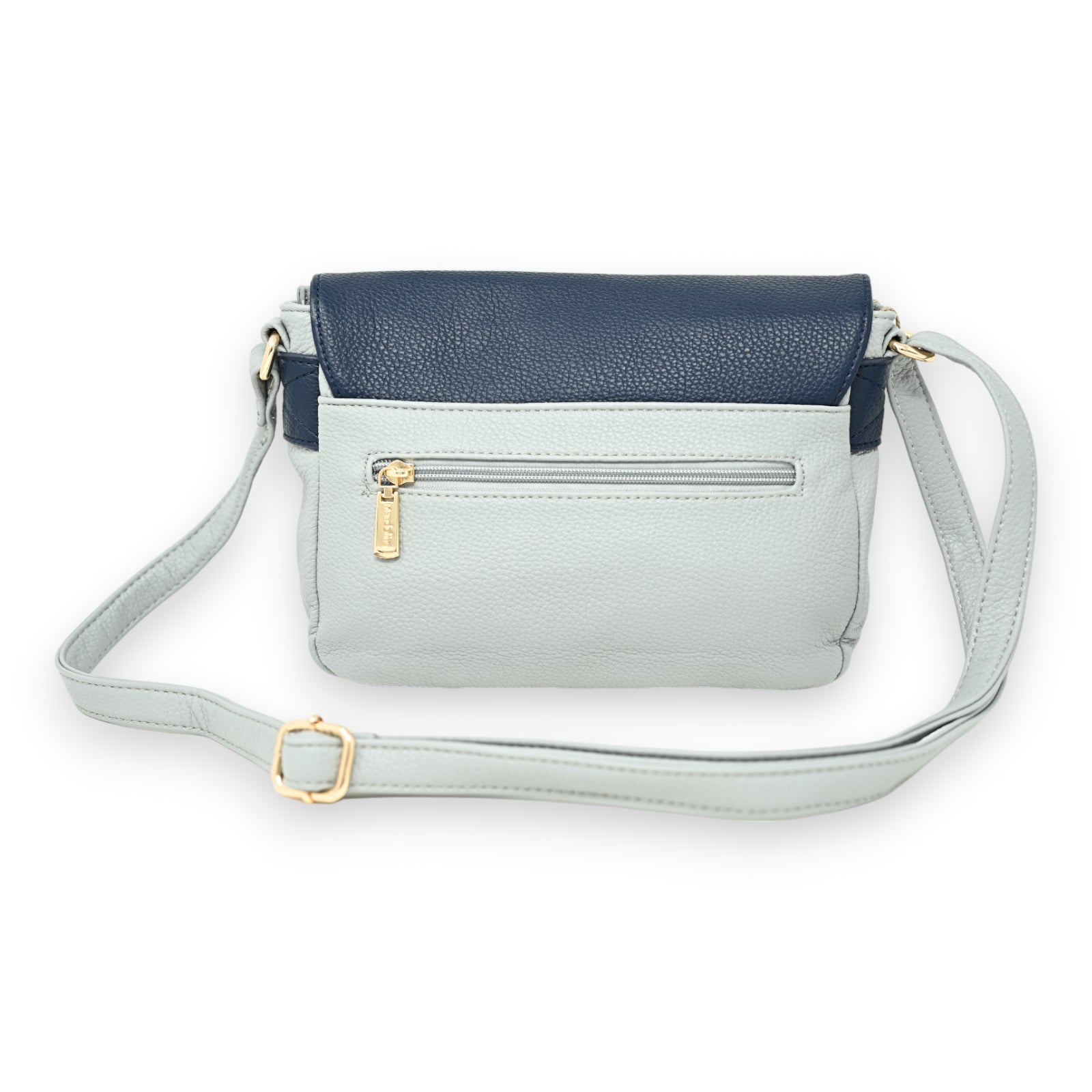 Sac cartable bandoulière bi colore bleu jeans et bleu marine