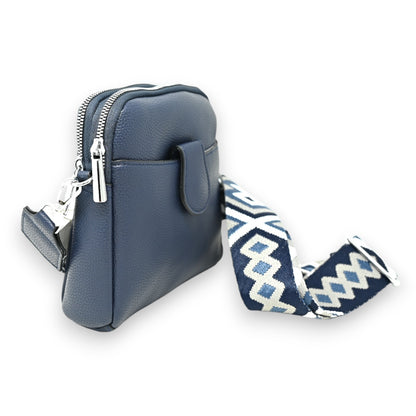 Sac bandoulière compact bleu marine