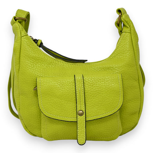 Sac bandoulière forme banane vert anis