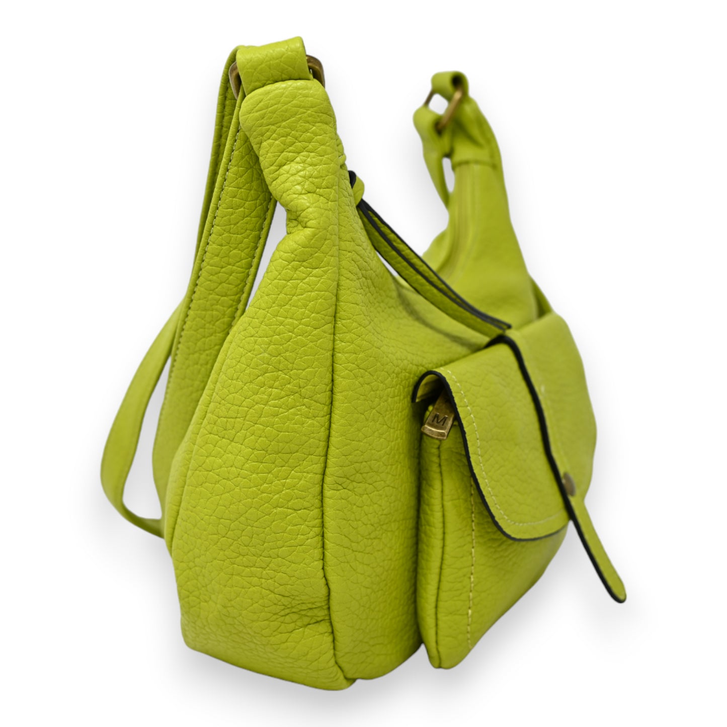 Sac bandoulière forme banane vert anis