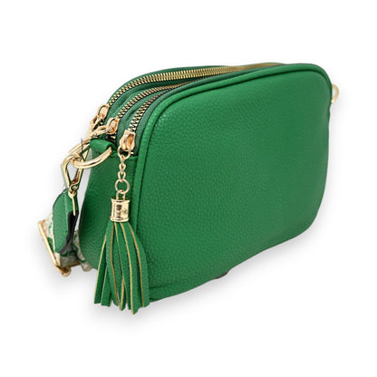 Sac bandoulière rectangle multi poches vert brésil