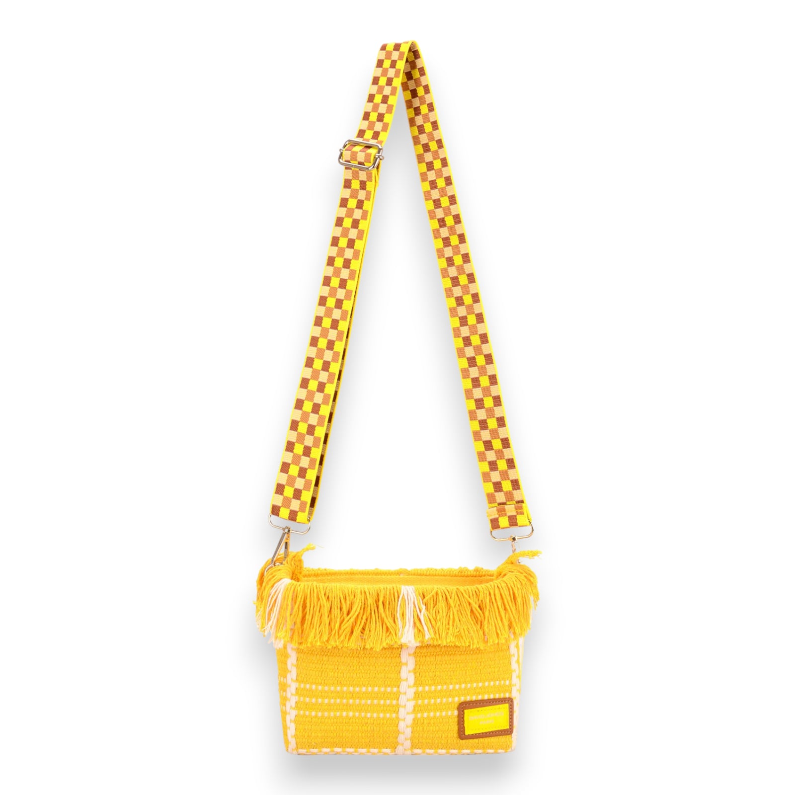 Sac bandoulière tissu David Jones jaune