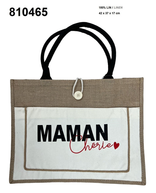 Sac cabas personnalisé Maman Chérie