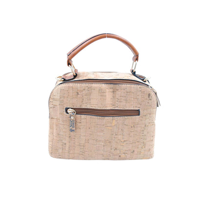 Sac en liège imprimé géométrique vintage bleu