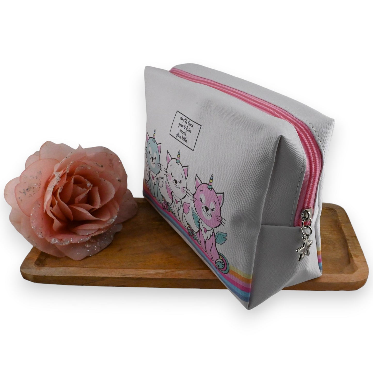 Trousse de toilette 3 chatons licornes